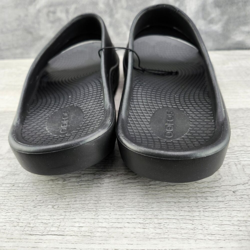 OOFOS OOAHH Slide Impact Absorption Recovery Sandals, Size W10/M8 Black New - Picture 8 of 14